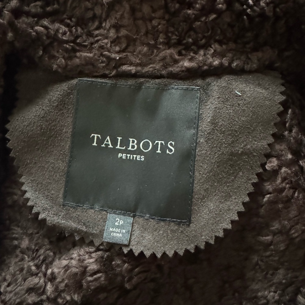 Talbots Dark Brown Shearling Vest - Picture 8 of 8